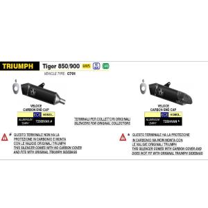 Escape Veloce Negro Triumph Tiger 850-900 20- Â· 2